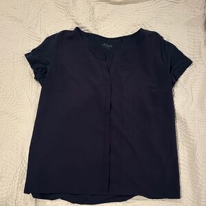 S. Oliver Dark Blue Short Sleeve Top Size M
